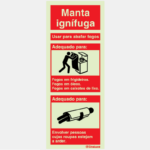 Sinalização de manta abafa-fogos