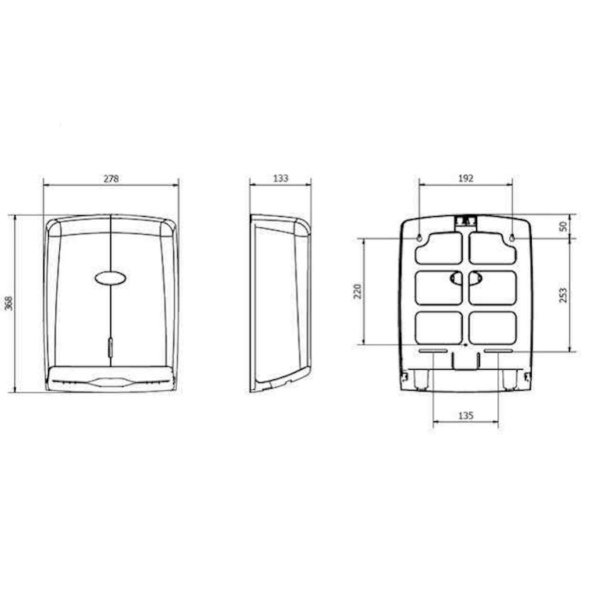 Labset toalheiro ABS grande_detalhe Toalheiro ABS grande esquema