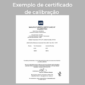 Exemplo de Certificado de calibração