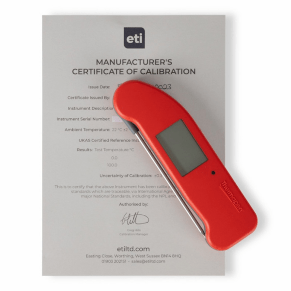 Labset termometro Thermapen One vermelho_5 Termómetro Thermapen® ONE com o certificado de calibração