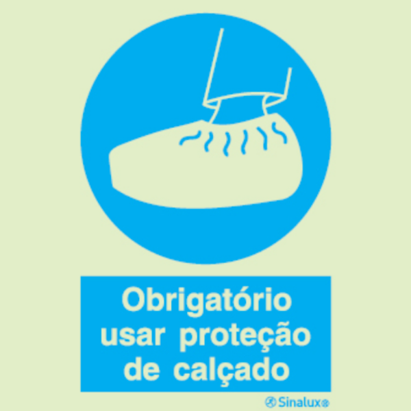 sinal de proteção de calçado