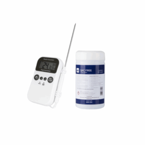 Termómetro de sonda multifunções + Toalhetes desinfetantes